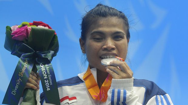 Sri Wahyuni menyumbang medali perunggu pada Asian Games 2014.