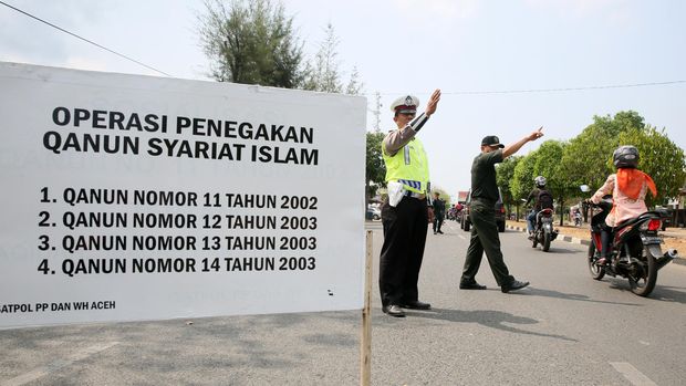 Ilustrasi penegakan syariat islam di Aceh.