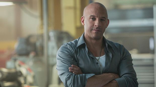 Vin Diesel sebagai Dominic Toretto dalam Furious 7.