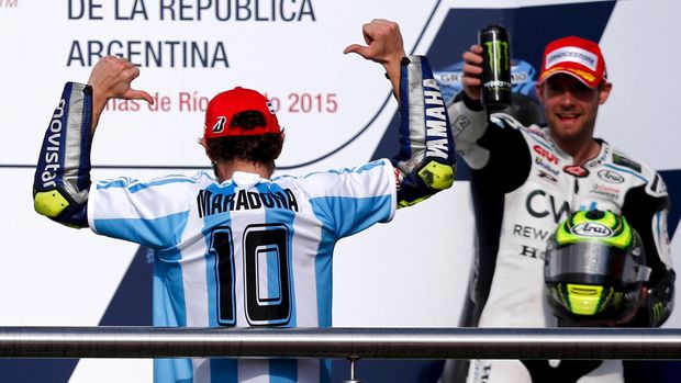 Valentino Rossi meraih kemenangan di MotoGP Argentina 2015.