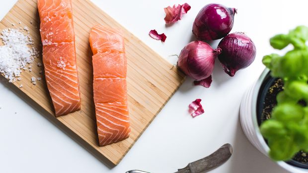 Ilustrasi Hidangan Daging Salmon Ilustrasi Hidangan Daging Salmon