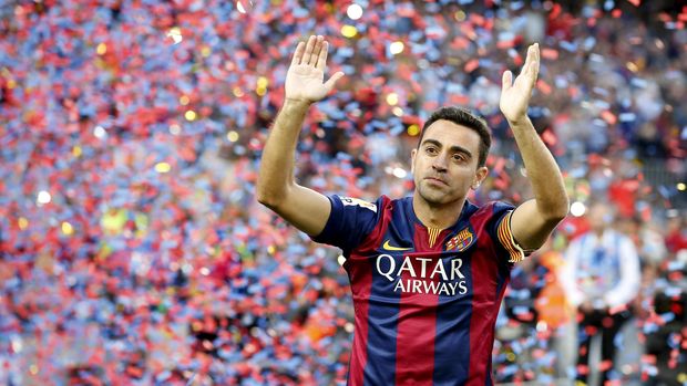Xavi meninggalkan Barcelona pada 2015.
