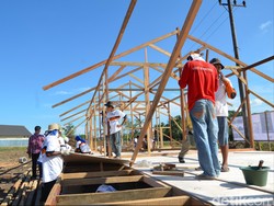 Hunian Sementara Dibangun untuk Imigran Rohingya di Aceh Utara