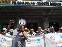 Ratusan Pegawai Pelindo I Demo Protes Putusan PN Medan Soal Lahan