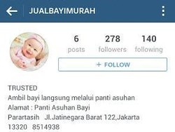 Muncul Akun Jual Bayi di Instagram, Polres Jaktim Turun Tangan