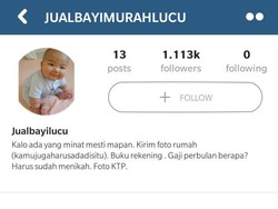 Masih Banyak Akun Instagram yang Promosi Jualan Bayi Murah