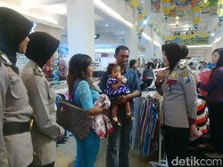 Polwan Stand By Jaga Mal Sebelum dan Sesudah Lebaran