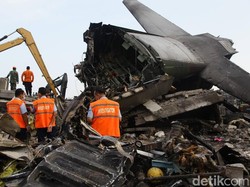 Tim Investigator TNI AU Sudah Mulai Bekerja di Lokasi Hercules Jatuh di Medan