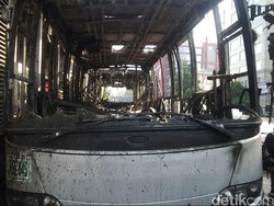 Bus yang Terbakar di Salemba Merek Komodo, Baru Saja Direkondisi
