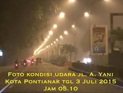 Polisi Tahan 3 Pria Pembakar Lahan yang Sebabkan Pontianak Diselimuti Asap