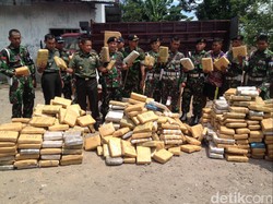 TNI Amankan 1,5 Ton Ganja asal Aceh