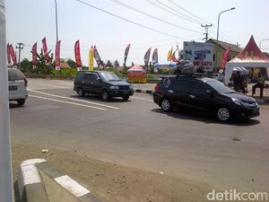 Ada Perbaikan Jalan, Exit Tol Pejagan Arah ke Brebes Macet 4 Km