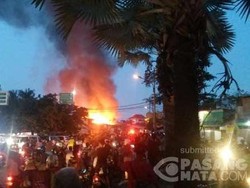 Pemukiman Penduduk di Jl H. Jiung Kemayoran Terbakar Saat Bedug Magrib