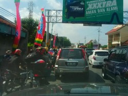 Ramai Pemudik Bermotor, Brebes Arah ke Tegal Macet