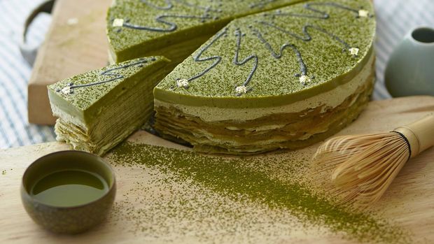 Ilustrasi Kue Green tea matcha