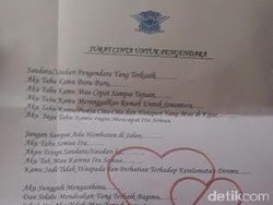 Cara Satlantas Jakbar Tilang Sopir Nakal dengan Beri Surat Cinta