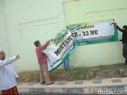 Jelang Muktamar NU, Spanduk Bermuatan Politis Dicopot