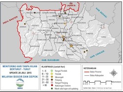 Kemarau di Kota Hujan Akan Berakhir di Penghujung Oktober