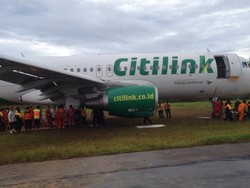 Citilink: Penyebab Pesawat Tergelincir di Padang Bukan karena Ban Pecah