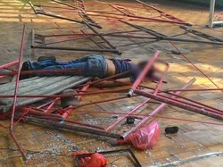 Pekerja Tewas Tertimpa Robohan Steger di GOR Tangerang