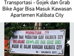 Suara Agar Go-Jek dan Grab Bike Bisa Masuk Kalibata City Muncul Lewat Petisi