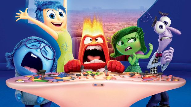 Inside Out, film keluaran Pixar dan Disney yang mengisahkan lima karakter emosi dalam manusia