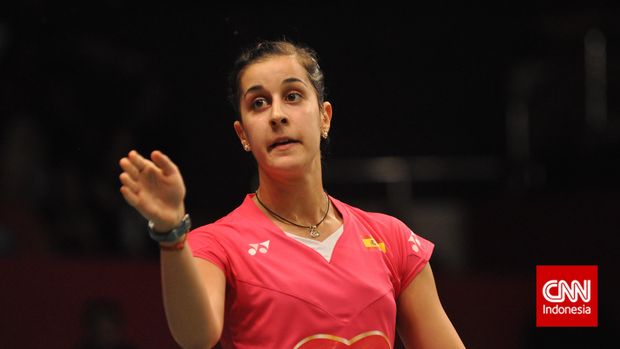 Carolina Marin cedera di final Indonesia Masters 2019.