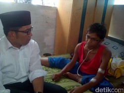 Ridwan Kamil Kunjungi Amin Ikhsan di Lokasi Gusuran