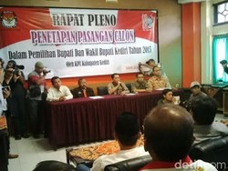 Dua Paslon Bupati-Wabup Resmi Ditetapkan KPU Kab Kediri