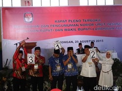Tangan Diperban, Cabup Mujianto Ikut Pengundian Nomor Urut