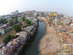 Wajah Kampung Pulo dari Udara 5 Hari Setelah Pembongkaran