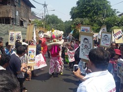 Begini Penampakan Aksi #LawanAhok di Depan Rumah Dinas Gubernur DKI