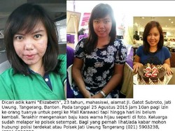Sepekan Hilang, Mahasiswi Ini Dicari Mama