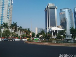 Jelang Demo Buruh, Lalin di Sekitaran Patung Kuda Ramai Lancar