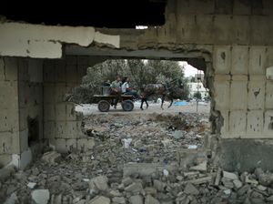 Kreasi Warga Gaza Berhasil Ubah Puing Jadi Semen