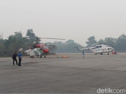 Asap Kian Menggila, Apesnya Izin Operasi Heli untuk Water Bombing Habis