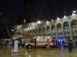3 Jemaah Embarkasi Surabaya Jadi Korban Luka Crane Jatuh di Masjidil Haram