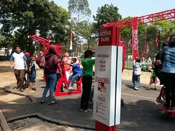Asik, Taman di Bandung Ini Dilengkapi Fasilitas Fitnes
