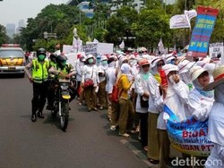 Tak Kunjung Jadi PNS, Ratusan Bidan Demo di Depan Istana