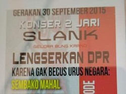Polda Metro: Tidak Ada Konser Slank pada 30 September untuk Turunkan DPR