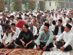 Ribuan Umat Muhammadiyah Pontianak Salat Id di Tengah Asap Tebal