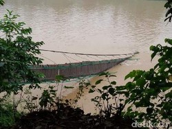 Jembatan Gantung di Sarolangan Jambi Putus, 1 Siswa SD Hilang dan 3 Kritis