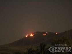 Hutan Lindung Empung di Tomohon Terbakar