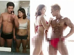 Dulunya Gemuk, Pasutri di Korea Ini Sekarang Bertubuh Kekar dan Berotot