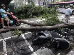 Topan Dujuan Terjang Taiwan, 2 Orang Tewas dan Ratusan Luka-luka