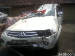 Penampakan Hancurnya Pajero Dokter yang Tewaskan Pasutri di Yogya
