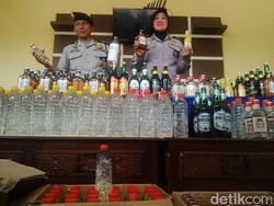 Miras Ilegal Masih Banyak Beredar di Surabaya, 604 Botol Disita