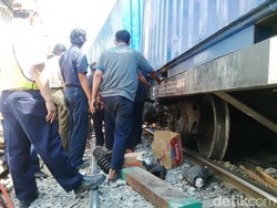 Kereta Barang Anjlok, Perjalanan Kereta Penumpang Tak Terganggu