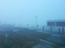 Begini Penampakan Asap Menyelimuti Bandara Sultan Mahmud Badaruddin Palembang