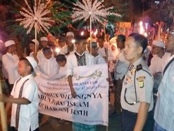 Meriahnya Pawai Obor Peringati Tahun Baru Islam di Jakarta Pusat